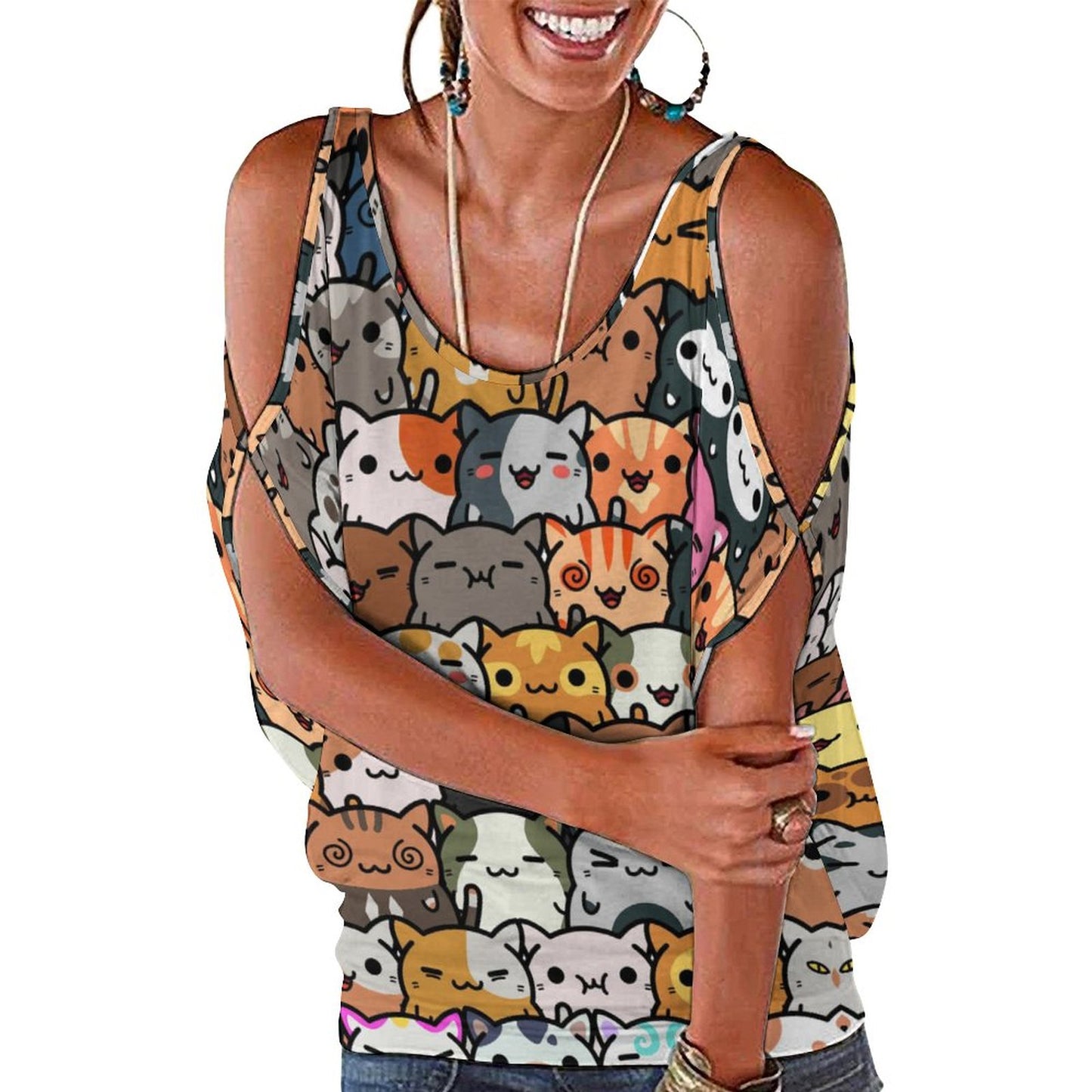 Custom Off shoulder T-shirt For Women