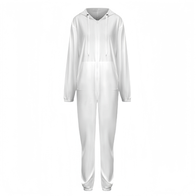 Custom One-piece Zipper Hooded Loungewear