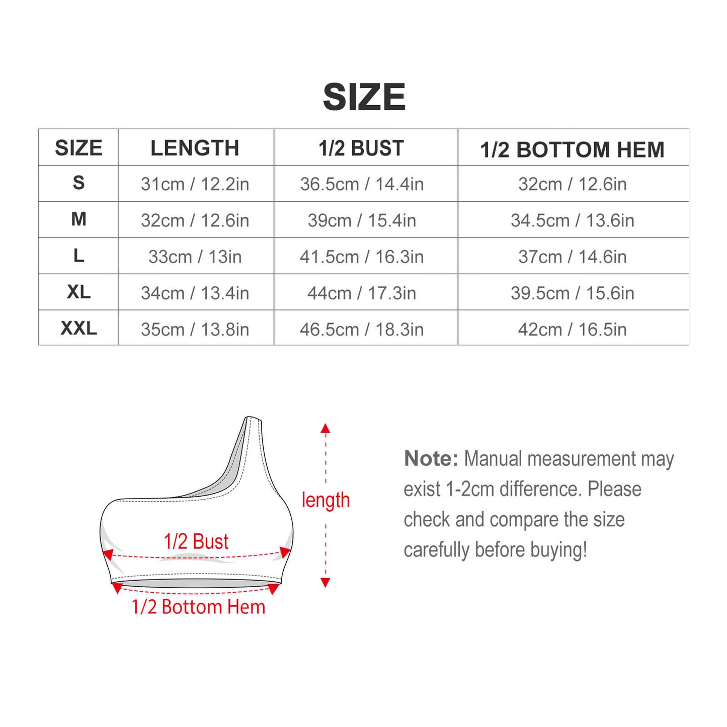Custom One-shoulder Crop Top For Women