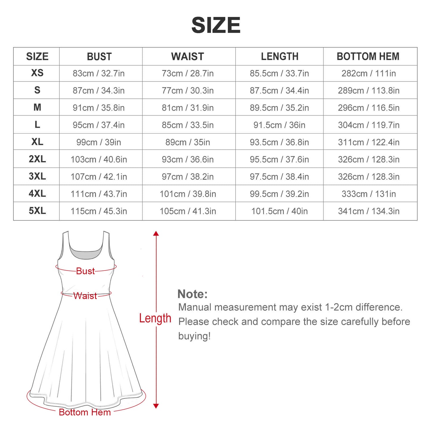 Custom Sleeveless Hemline Dress