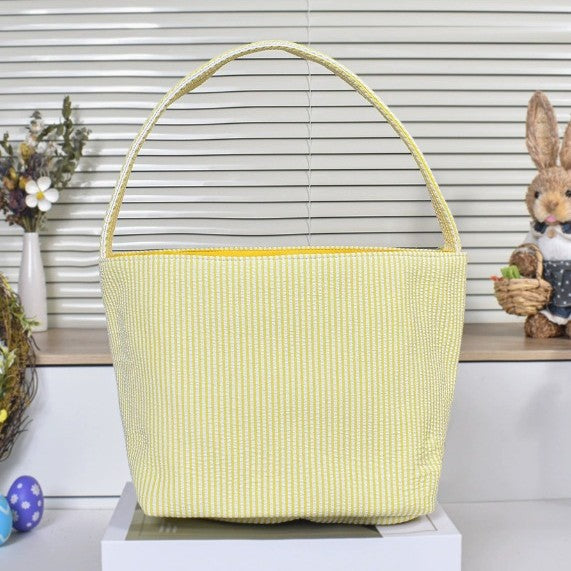 Personalized Embroidered Easter Basket Portable Storage Bucket