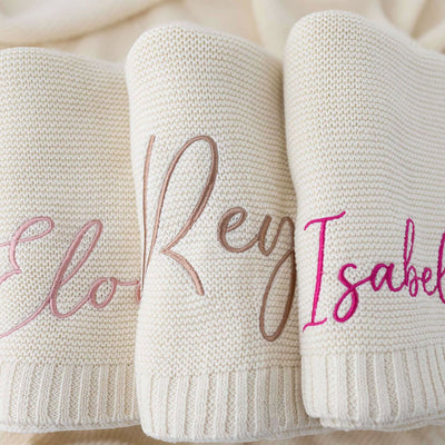 Personalized Pure Cotton Embroidered Blanket 31"*39“