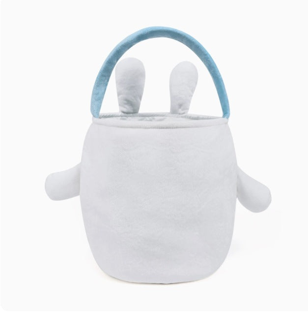 Personalized Embroidered Striped Plush Easter Basket