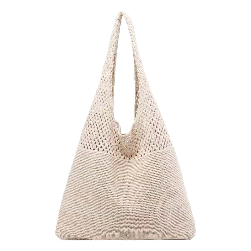 Personalized Embroidered Dopamine Knit Openwork Bag