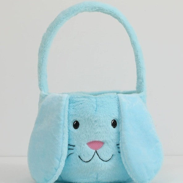 Personalized Embroidered Easter Basket Plush Rabbit Bucket