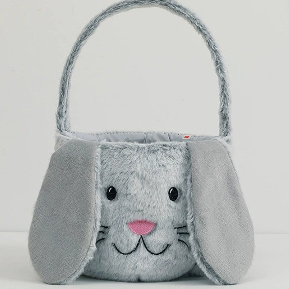 Personalized Embroidered Easter Basket Plush Rabbit Bucket
