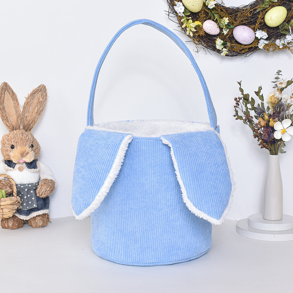 Personalized Embroidered Easter Bunny Basket for Kids