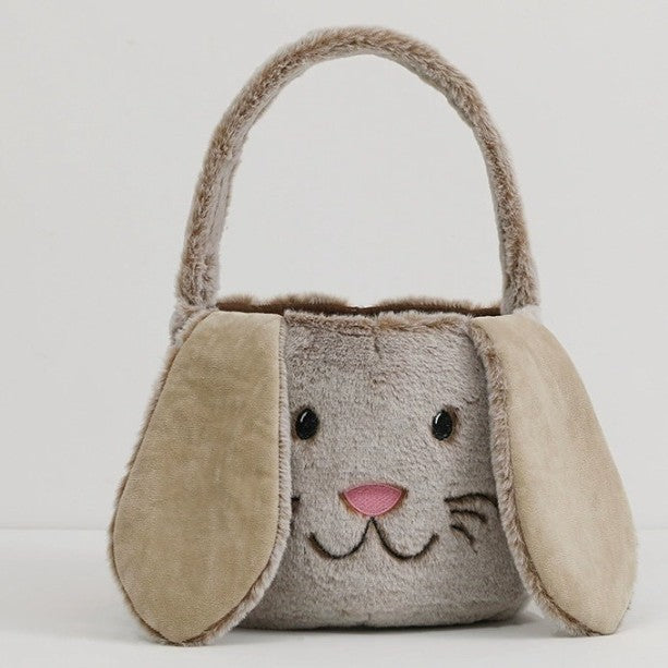 Personalized Embroidered Easter Basket Plush Rabbit Bucket