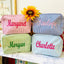 Monogrammed Embroidered Name Cosmetic Bag
