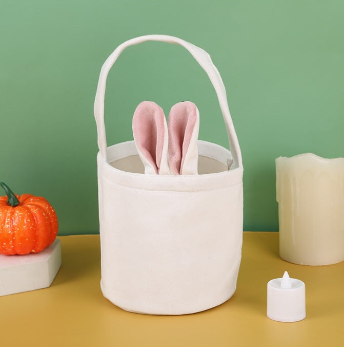 Personalized Easter Bunny Tote Bag Rabbit Ears Basket