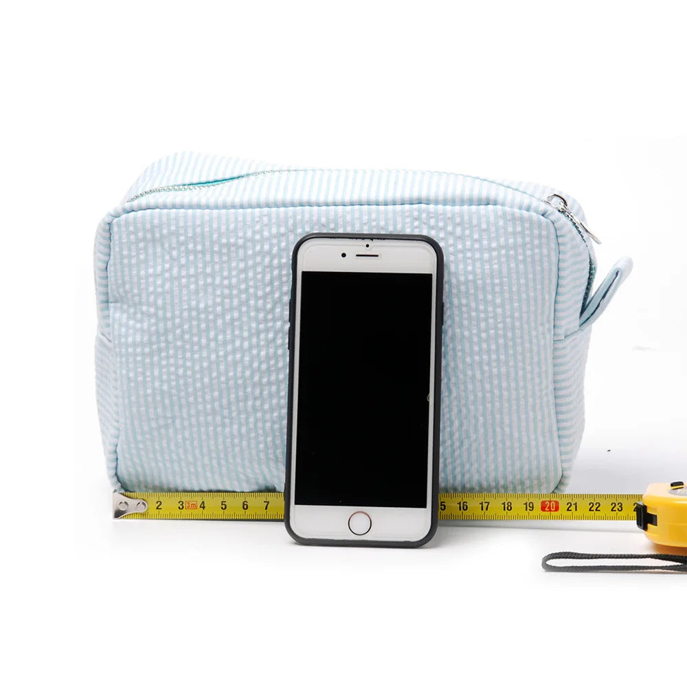 Monogrammed Embroidered Name Cosmetic Bag