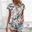 Custom V-neck Short Sleeve T-shirt For Women