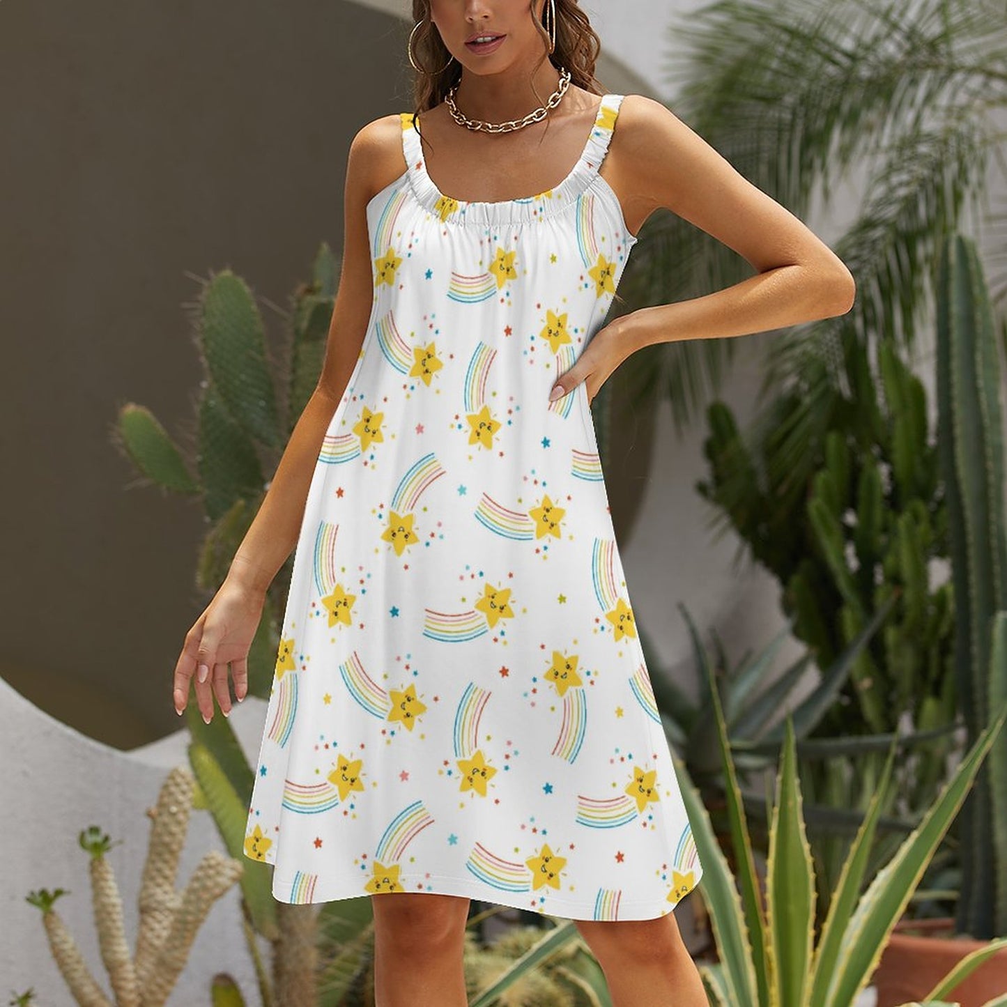 Custom Beach Sling Halter Sleeveless Dress