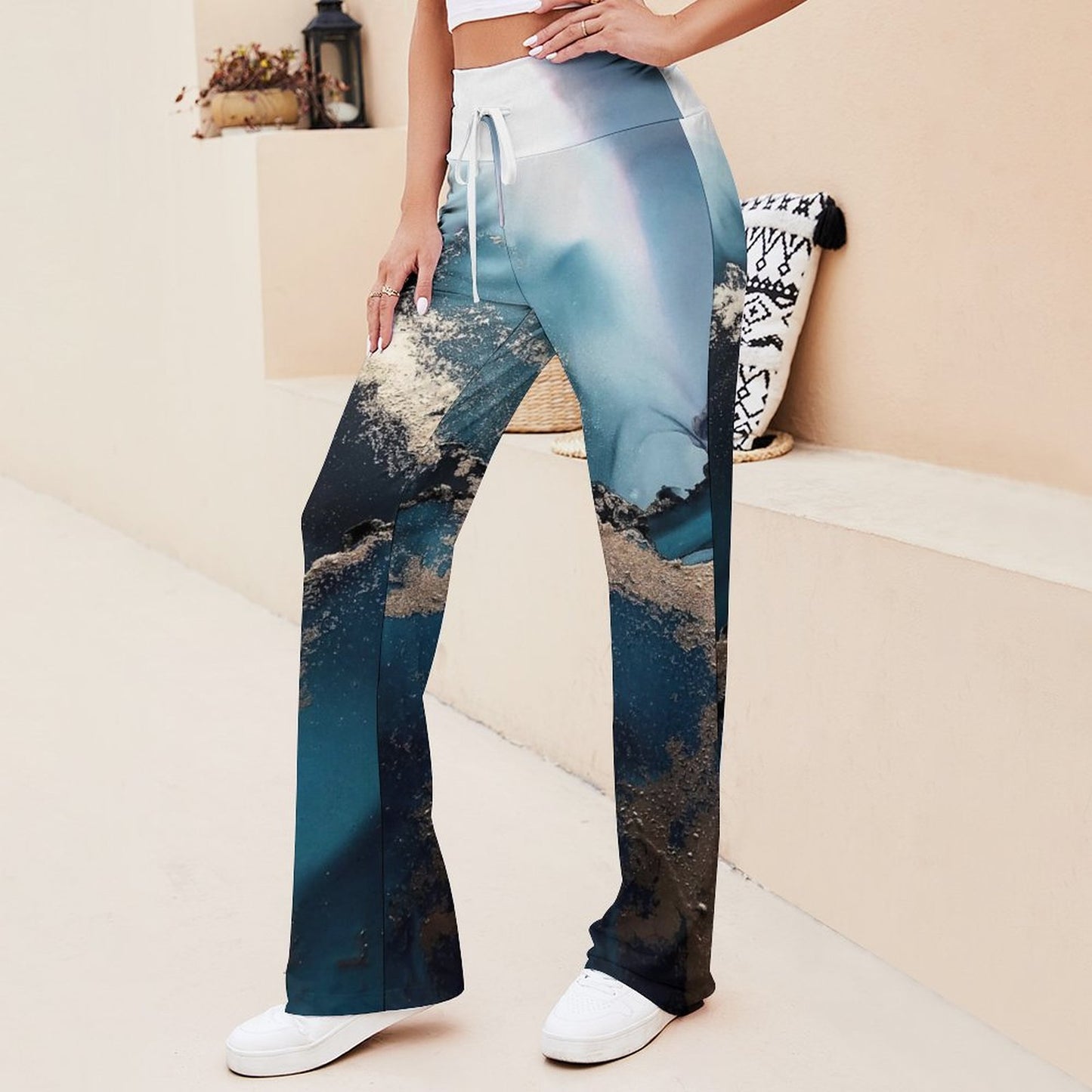 Custom Straight Loose Lace-Up Pants