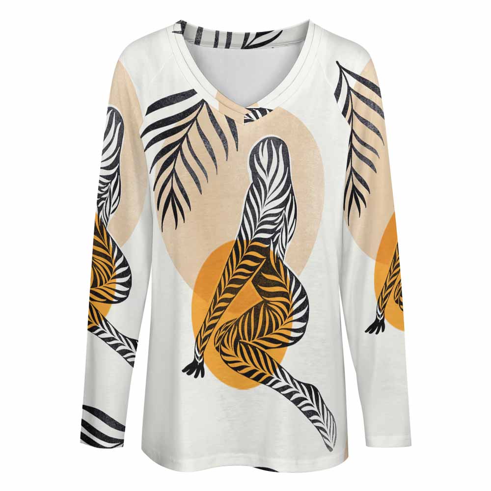 Custom Long Sleeve Loose Tee T-shirt For Women
