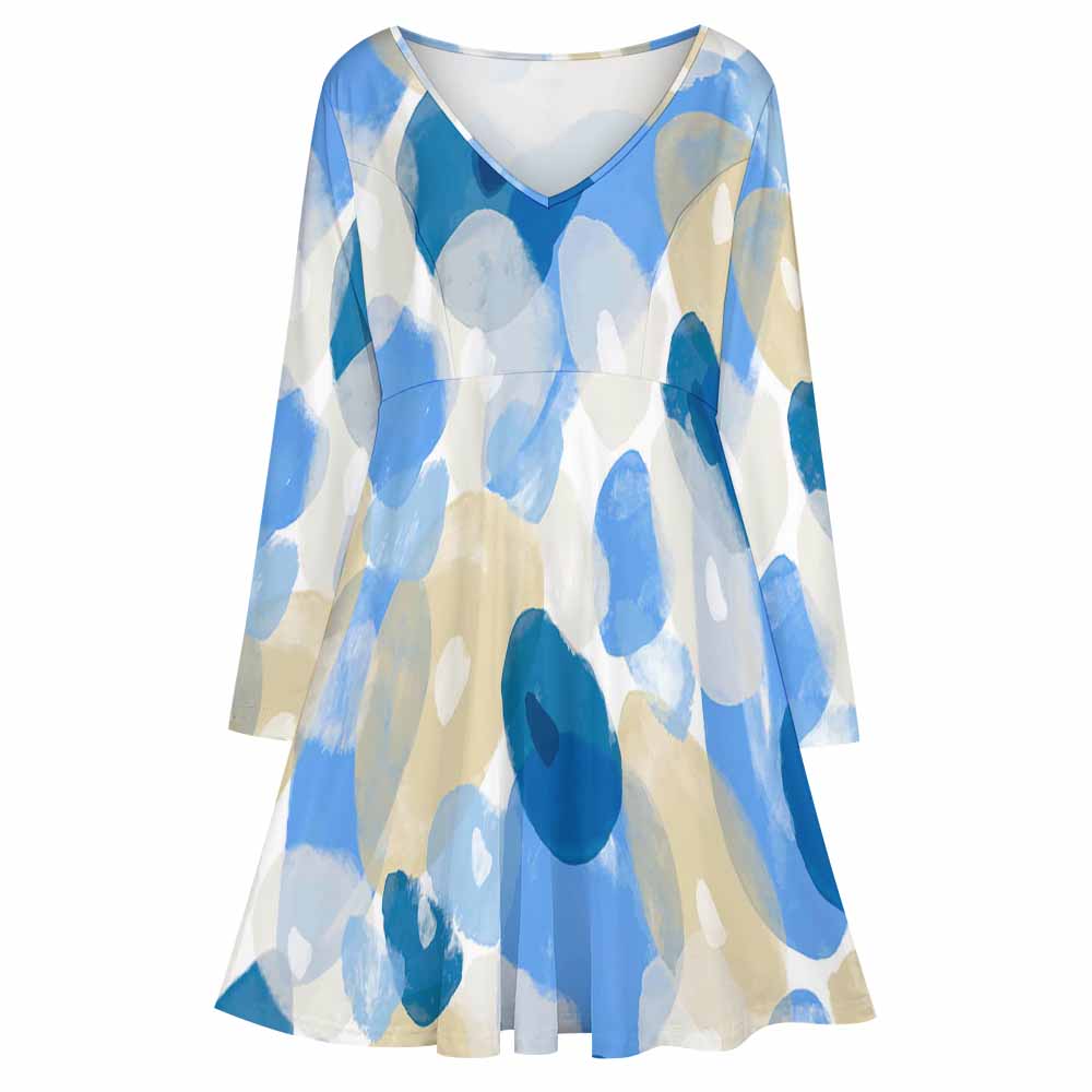Custom Plus Size V-Neck Dress