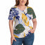 Custom V Neck Short-sleeve Women Shirt Printed T-shirt