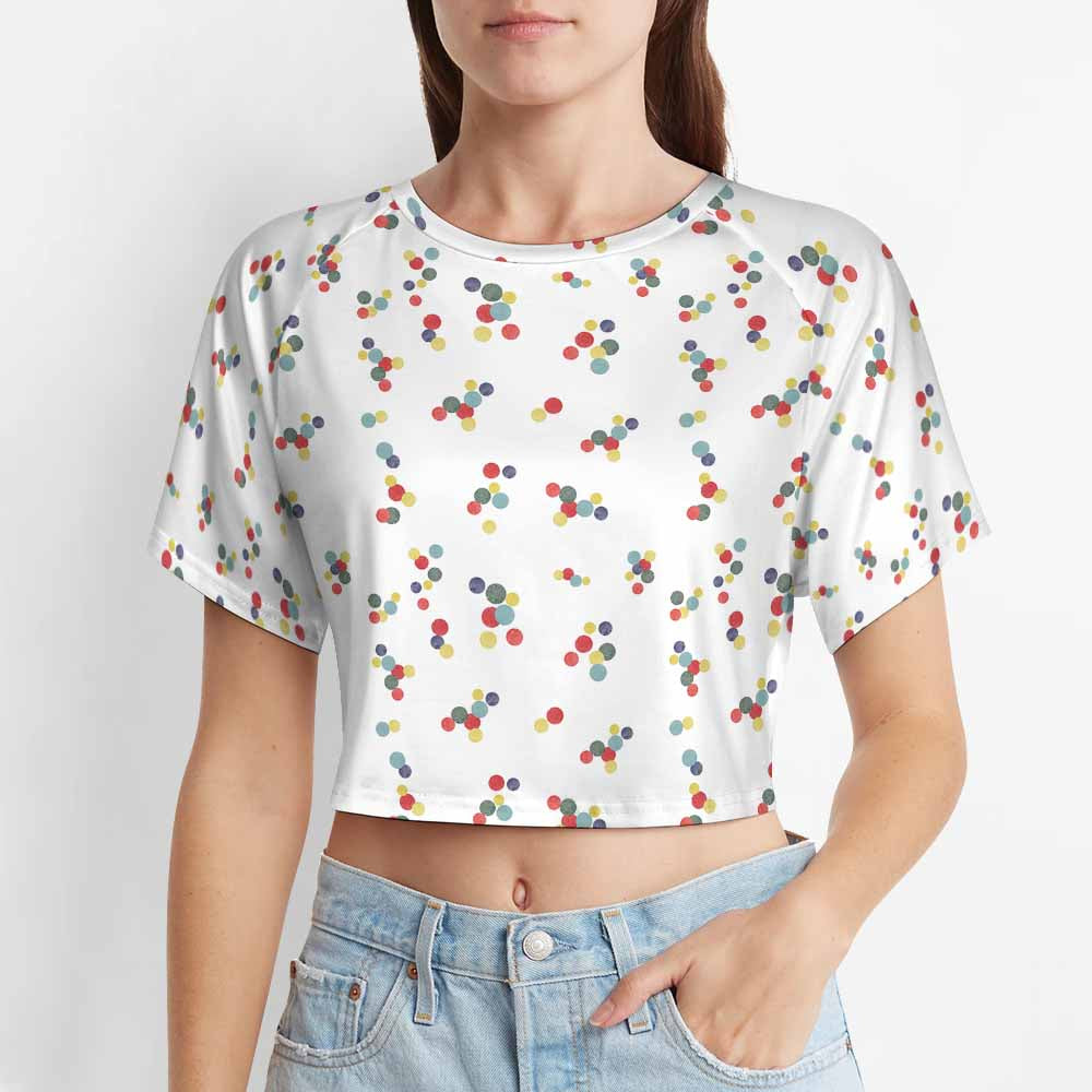 Custom Short Sleeved Navel Exposed For Women