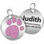 Paw Round Engraved Personalized Pet ID Tag
