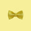 a close up of a yellow bow tie
